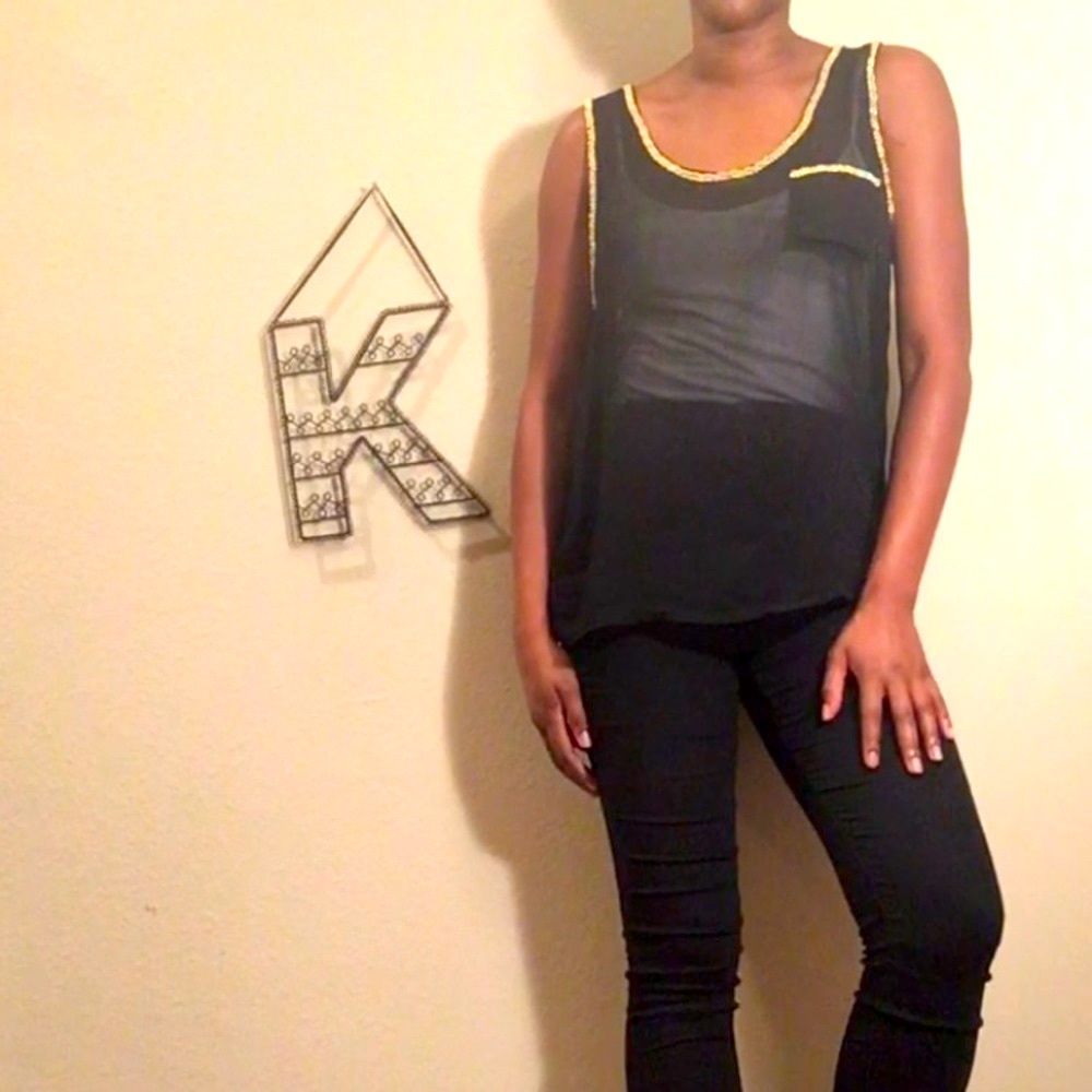 Black tank top